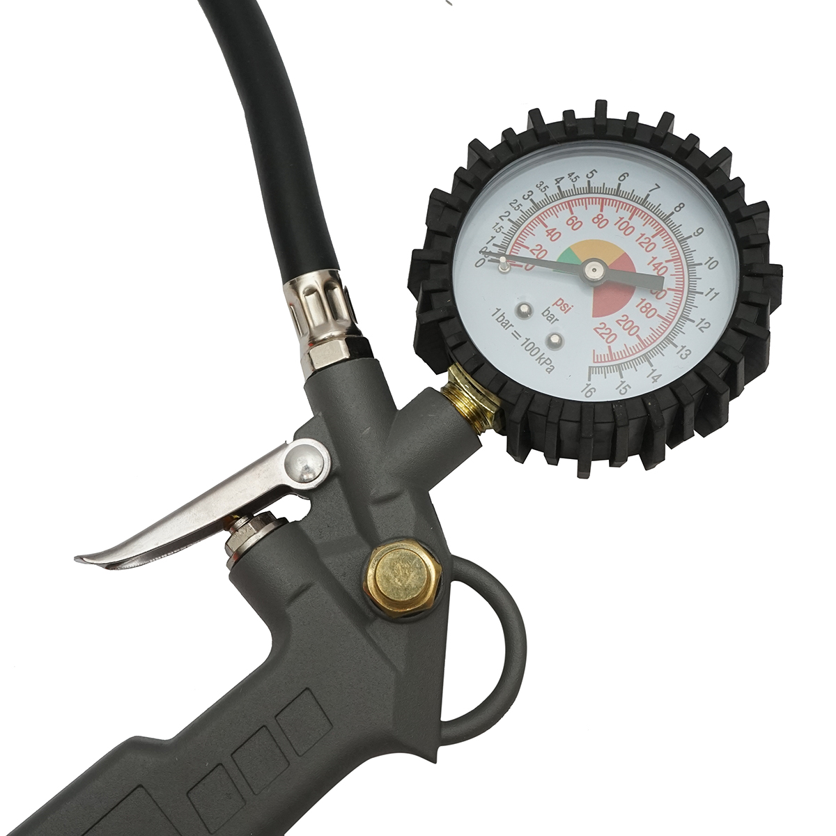 Set 5 piese aer comprimat cu furtun spiralat 5m, pistol spalat, vopsit, umflat si suflat aer Breckner Germany - imagine 5