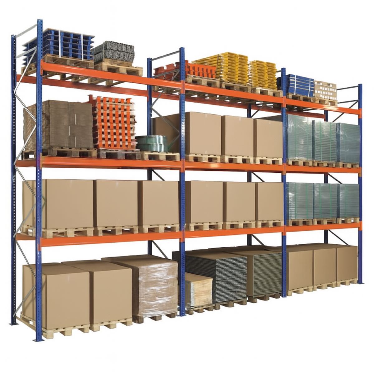 Raft depozitare paleti pe 4 nivele, 29.7m lungime, 1m adancime, 3.2m inaltime, capacitate 132 paleti (12x11) - imagine 2