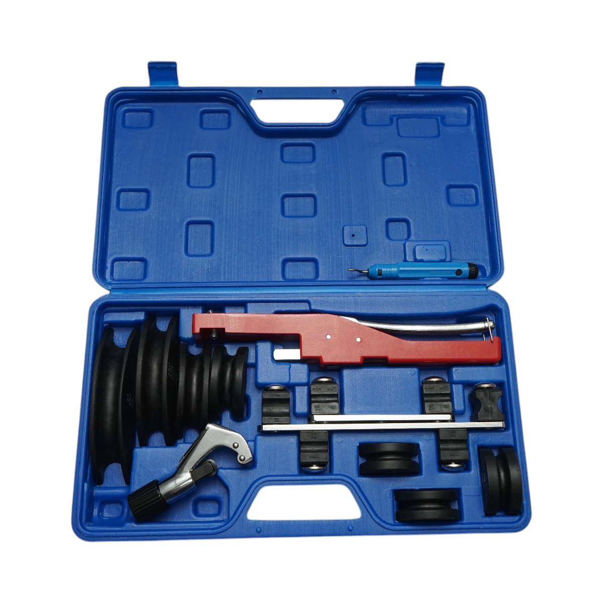 Trusa indoit tevi HVAC/R 6-22 cu taietor 4-28mm si debavurator Breckner Germany - imagine 2