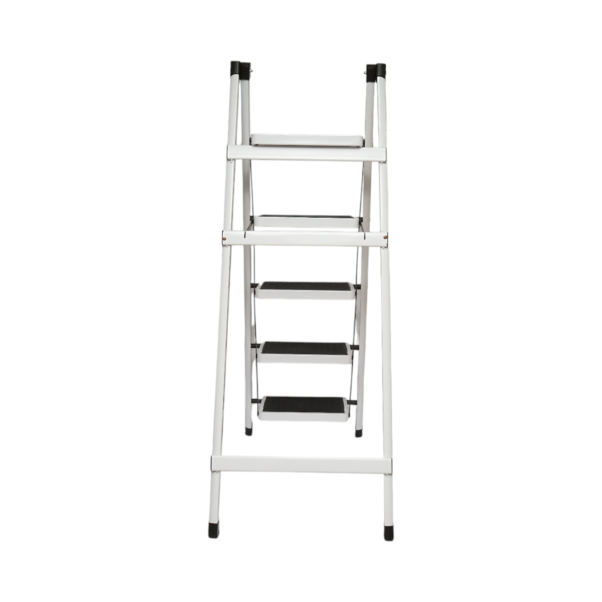 Scara metalica pliabila, 5 trepte cauciuc antiderapant, inaltime 154cm, sarcina maxima 150Kg - imagine 7