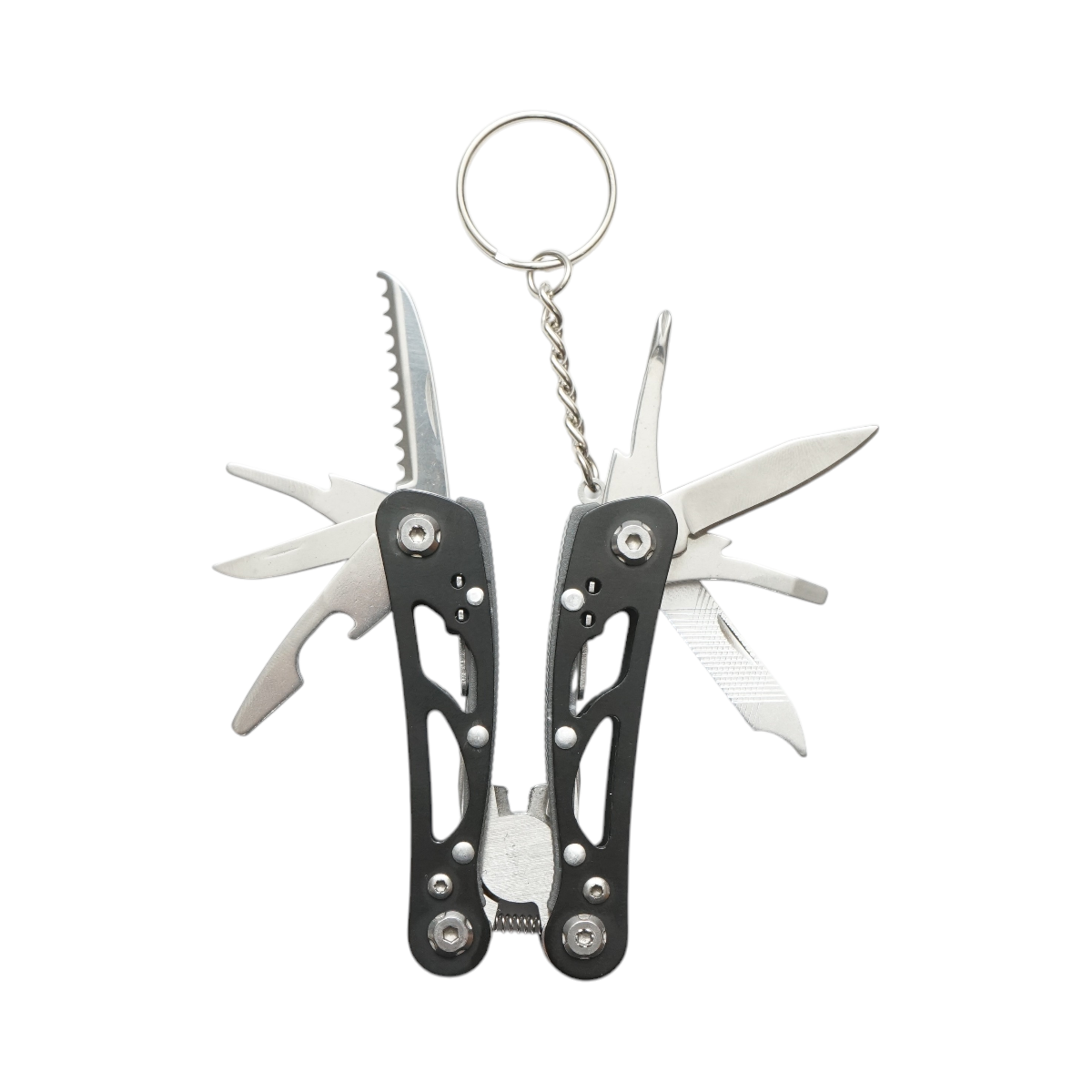 Cleste multifunctional pliabil 9 in 1 din otel inoxidabil 75mm - imagine 2