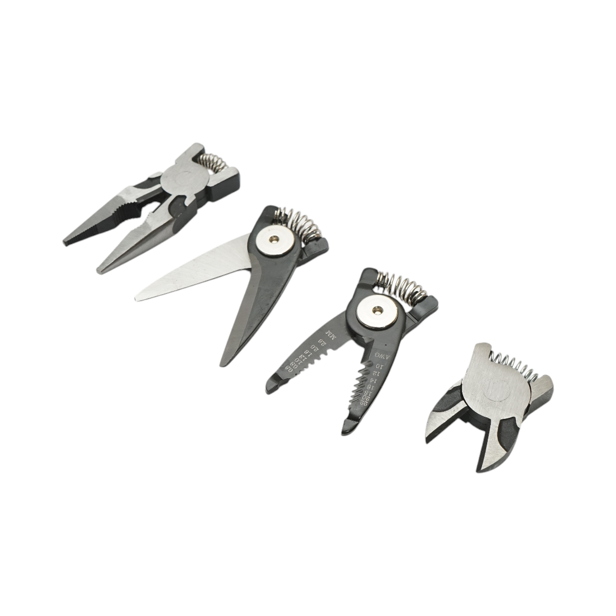 Set multifunctional 5 in 1 cu foarfeca, cleste patent taiere, sertizare, sfic, dezizolare cabluri - imagine 5