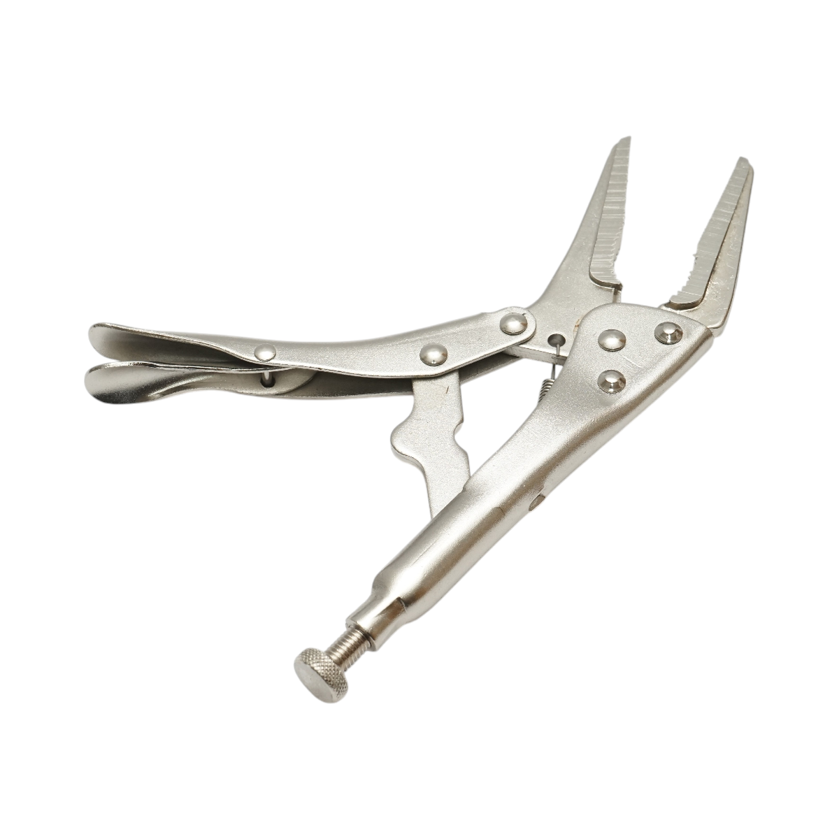 Cleste autoblocant cu falci curbate tip V 250mm Cr-V - imagine 4
