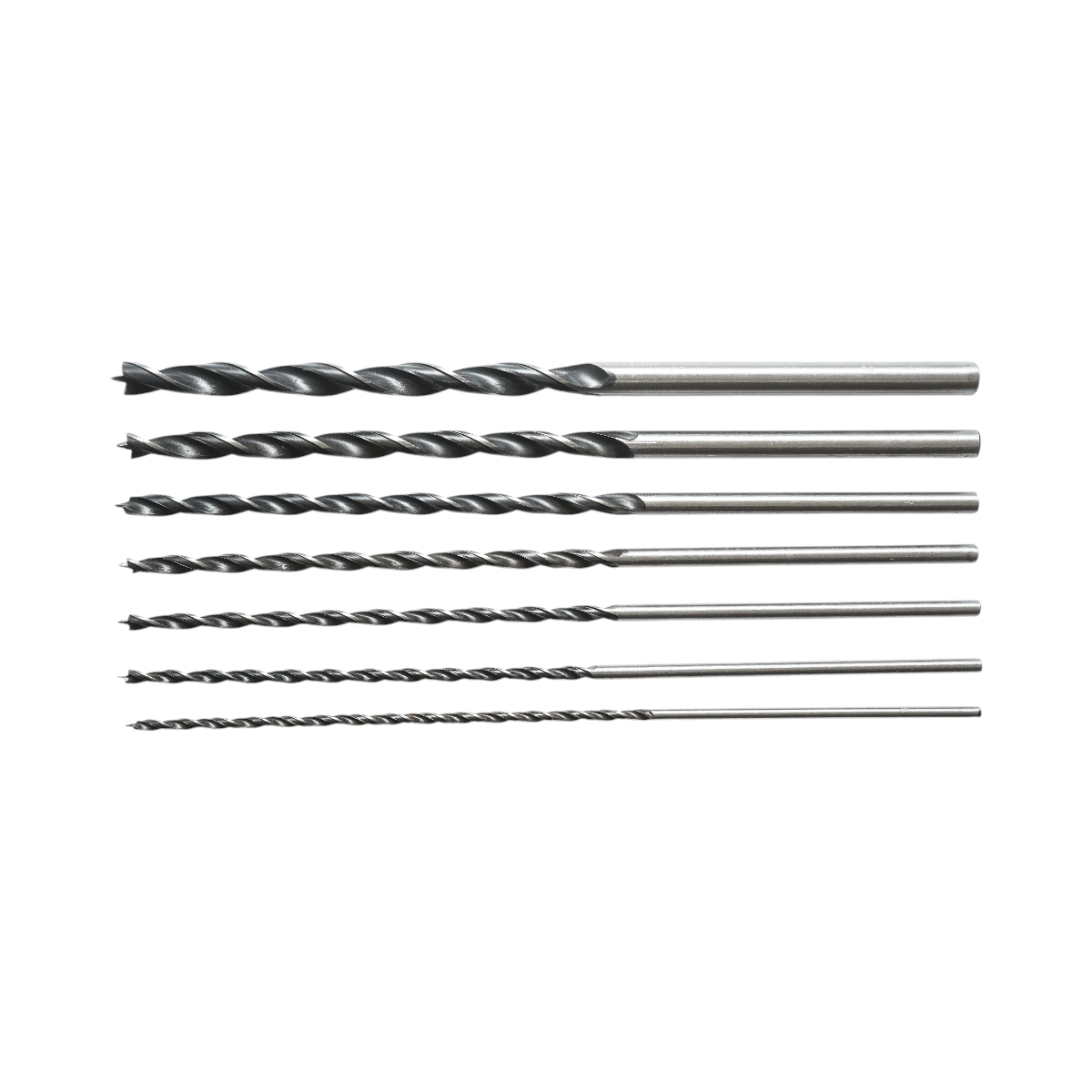 Set 7 burghie 4-12mm, lungime 300mm cu tija cilindrica pentru lemn - imagine 3