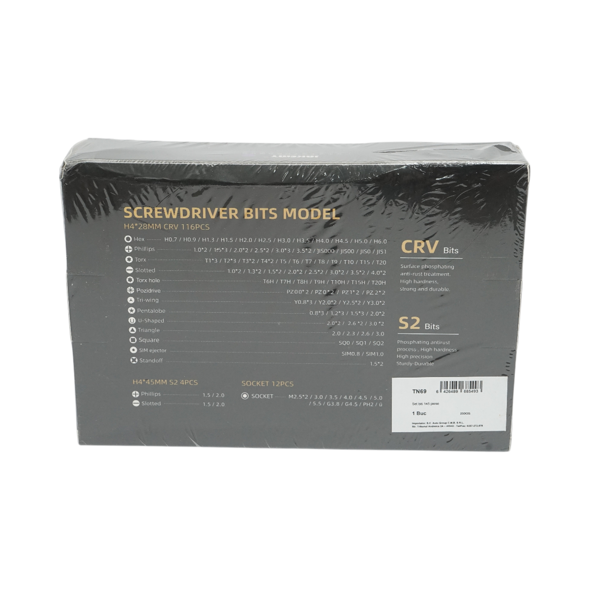 Trusa surubelnita de precizie profesionala cu biti torx, hex, cruce pentru electronice 145 piese Cr-V - imagine 7