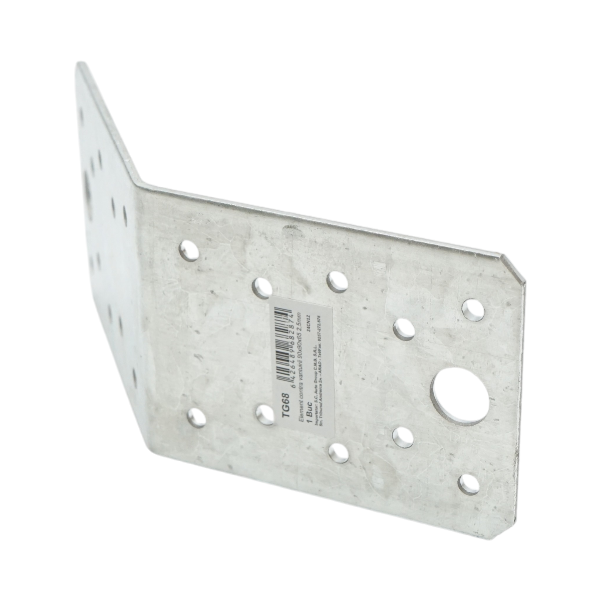 Element de imbinare 135° contra vantuirii 90x90x65mm, grosime 2.5mm, otel zincat - imagine 4