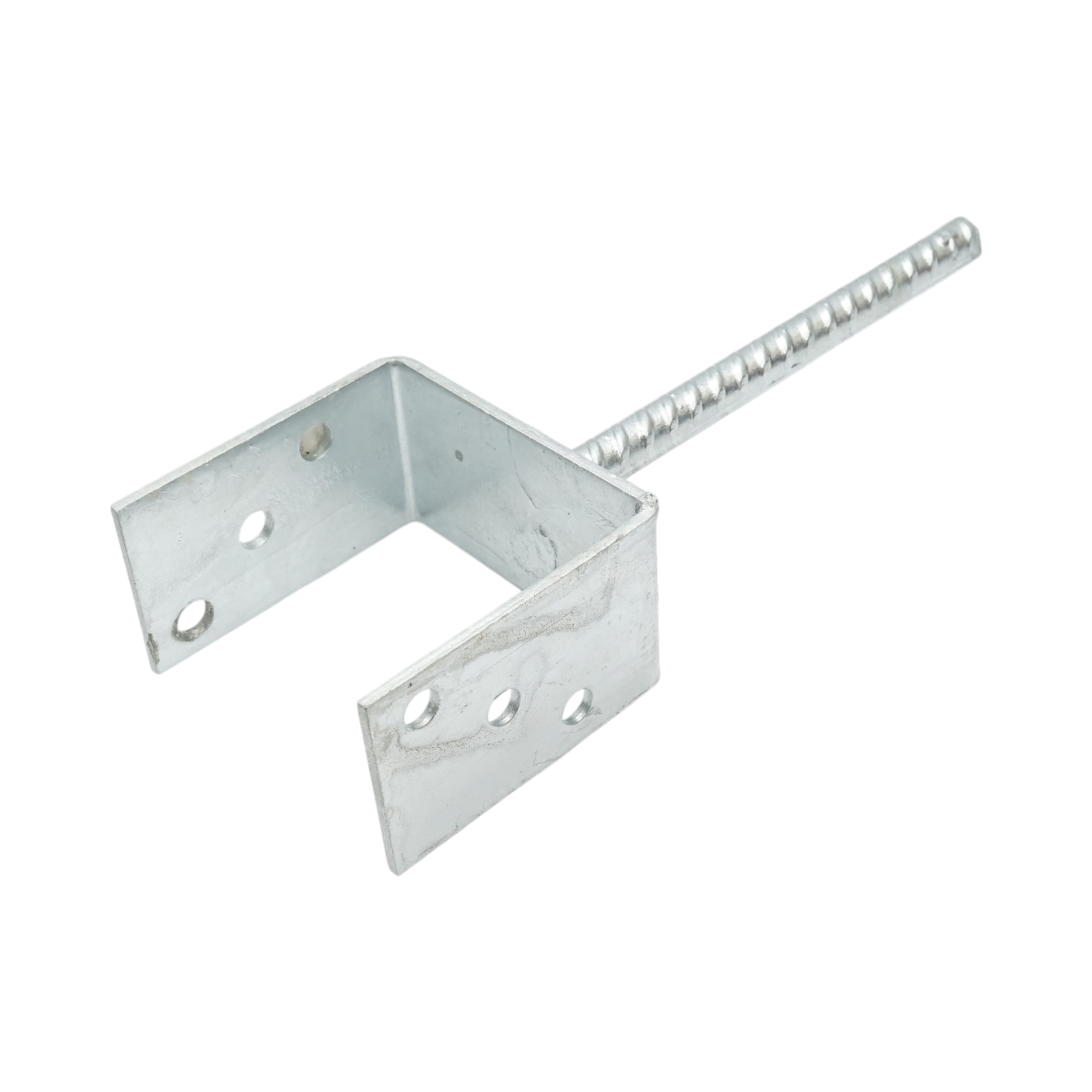 Papuc reazem cu tija 101x60x102mm, grosime 4mm, otel zincat - imagine 2