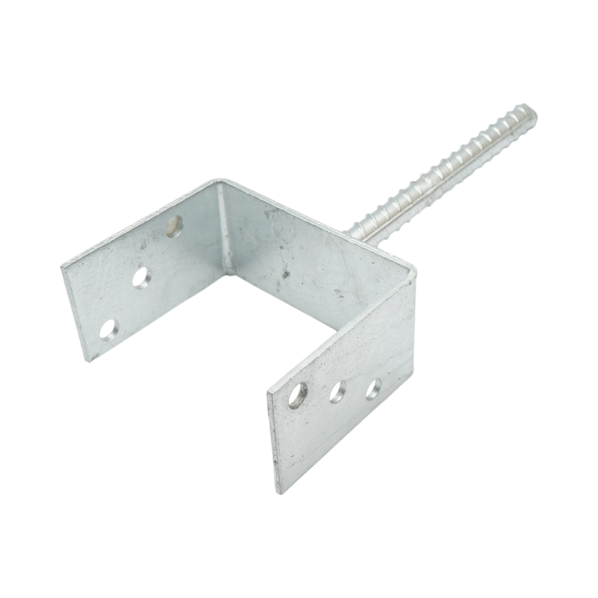 Papuc reazem cu tija 121x60x102mm, grosime 4mm, otel zincat - imagine 2