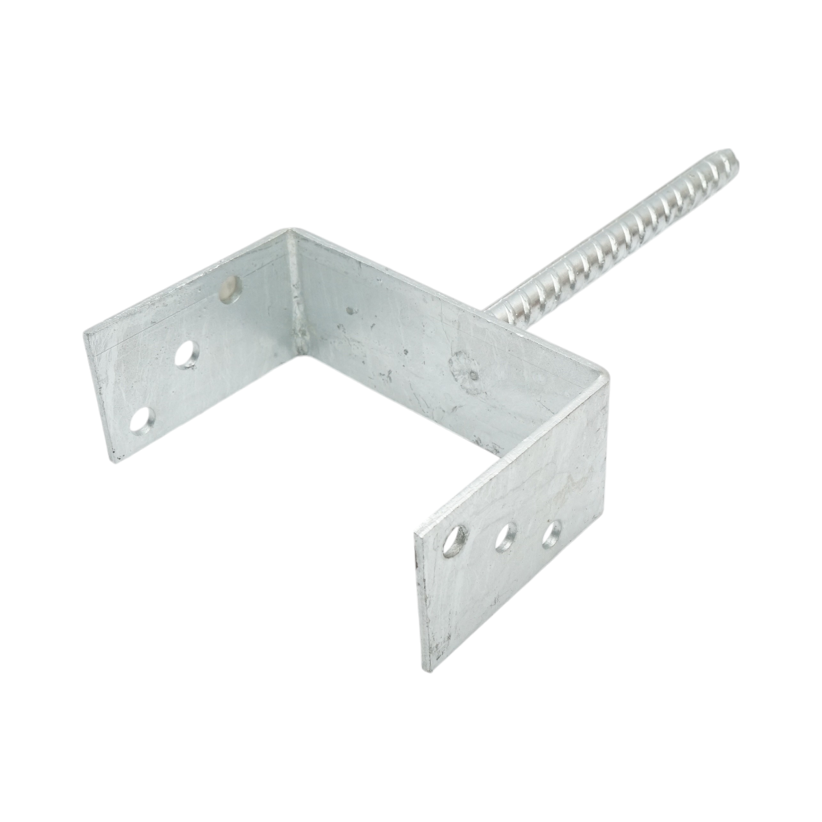 Papuc reazem cu tija 151x60x125mm, grosime 4mm, otel zincat - imagine 2