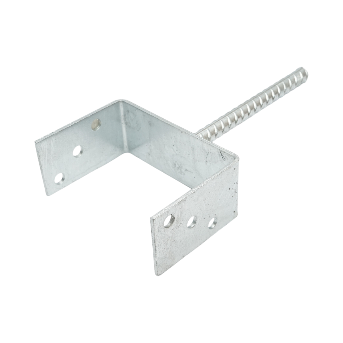 Papuc reazem cu tija 141x60x102mm, grosime 4mm, otel zincat - imagine 2