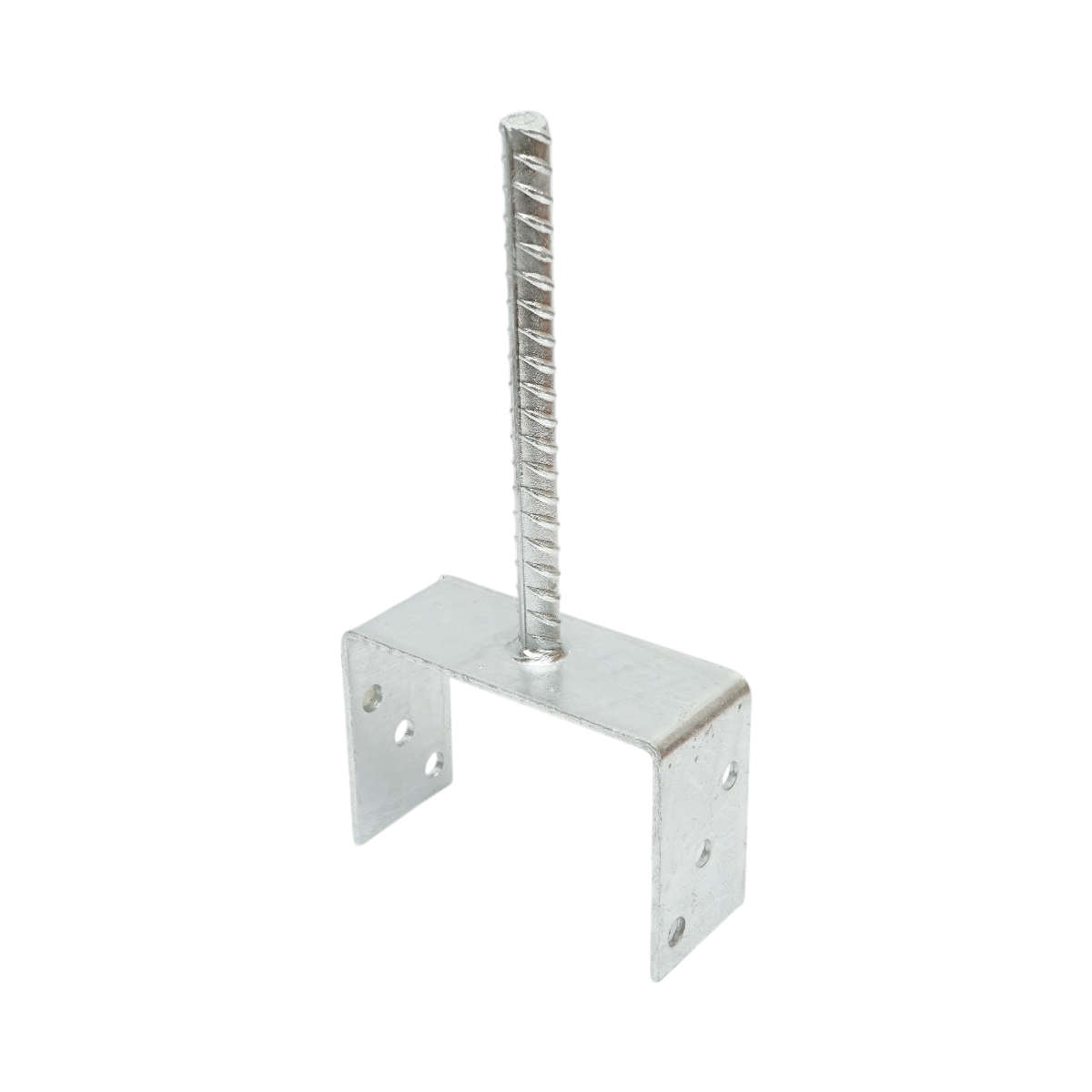 Papuc reazem cu tija 141x60x102mm, grosime 4mm, otel zincat - imagine 3
