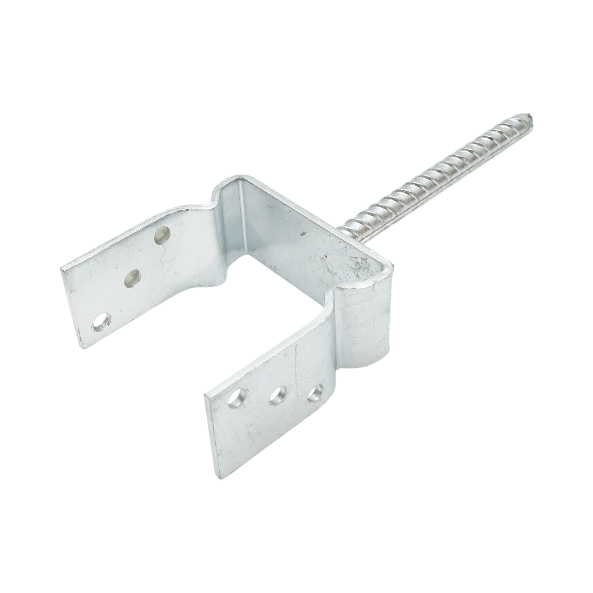 Papuc reazem cu tija 121x60x125mm, grosime 5mm, otel zincat - imagine 2