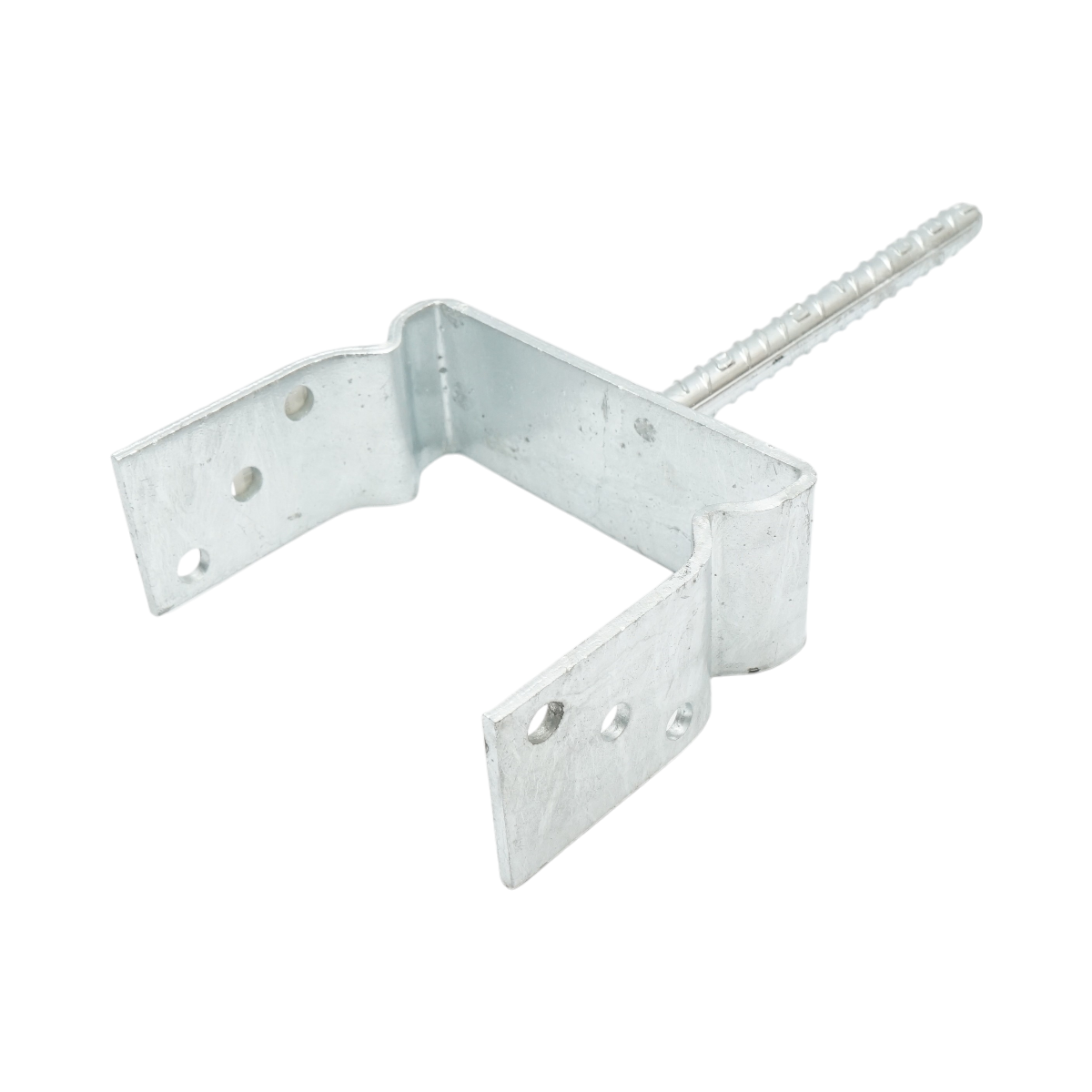 Papuc reazem cu tija 151x60x125mm, grosime 5mm, otel zincat - imagine 2