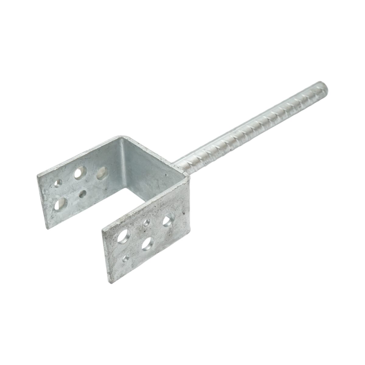 Papuc reazem cu tija 71x50x80mm, grosime 4mm, otel zincat - imagine 2