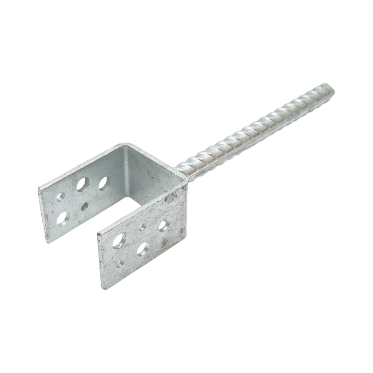 Papuc reazem cu tija 61x50x80mm, grosime 4mm, otel zincat - imagine 2