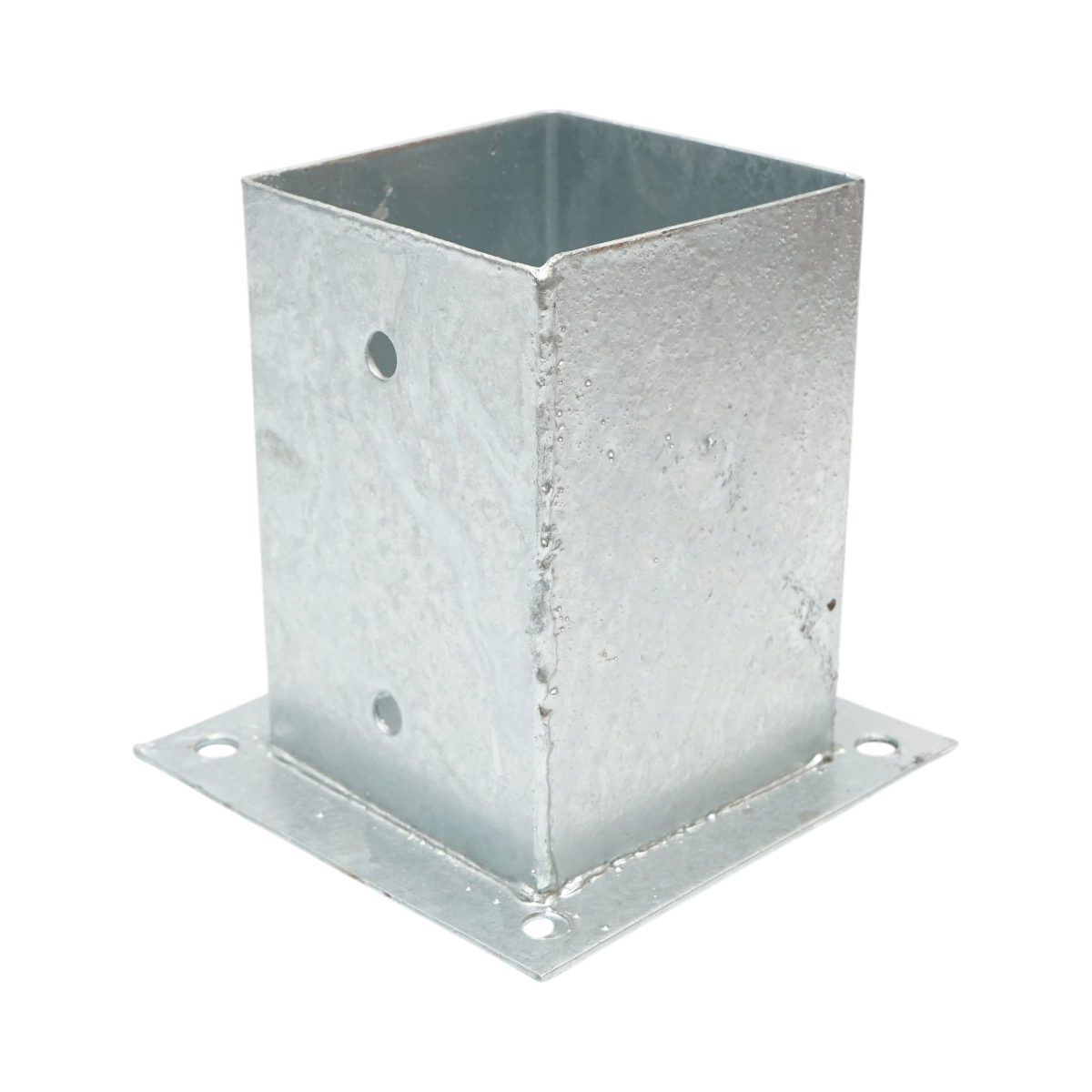 Suport stalp patrat aplicat 101x101x150mm, grosime 2mm, otel zincat