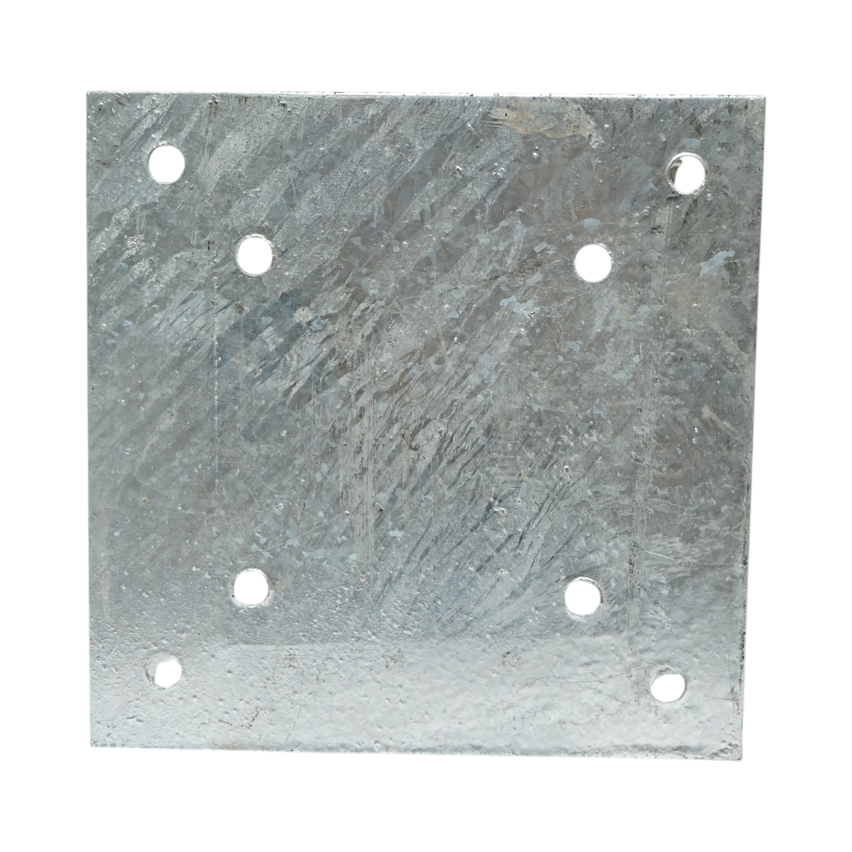 Suport stalp patrat aplicat 121x121x150mm, grosime 2mm, otel zincat - imagine 4