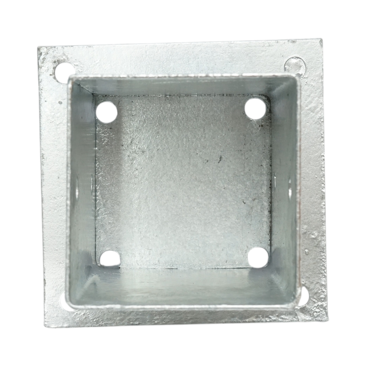 Suport stalp patrat aplicat 91x91x150mm, grosime 2mm, otel zincat - imagine 3