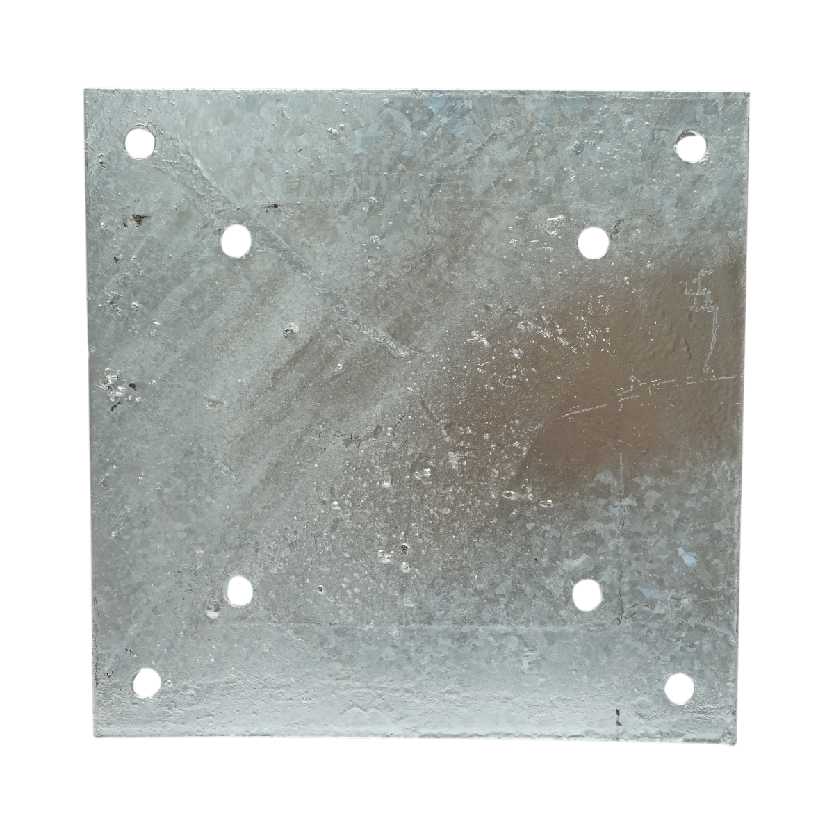 Suport stalp patrat aplicat 141x141x150mm, grosime 2mm, otel zincat - imagine 4