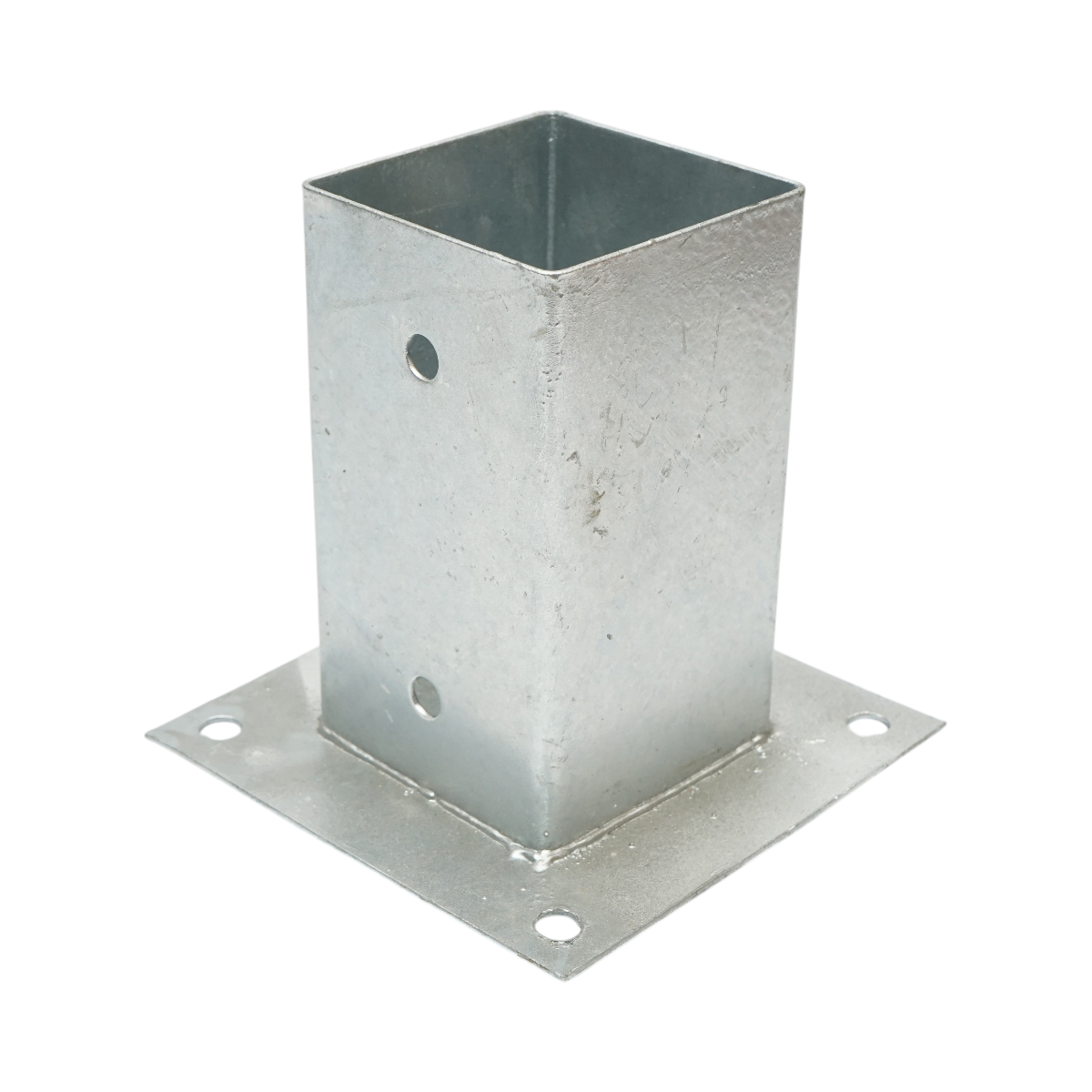 Suport stalp patrat aplicat 81x81x150mm, grosime 2mm, otel zincat