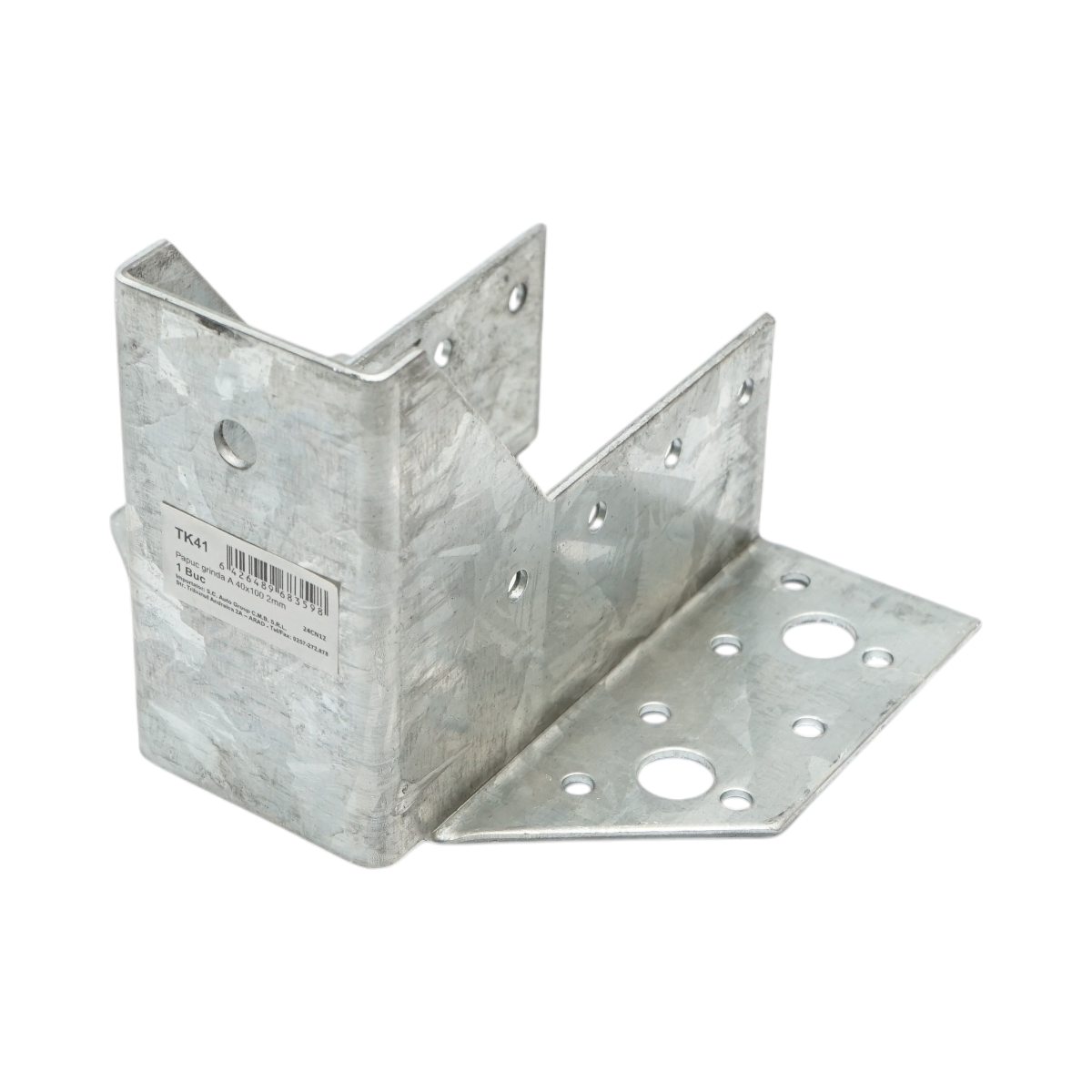 Papuc grinda tip A 40x100mm, grosime 2mm, otel zincat - imagine 3