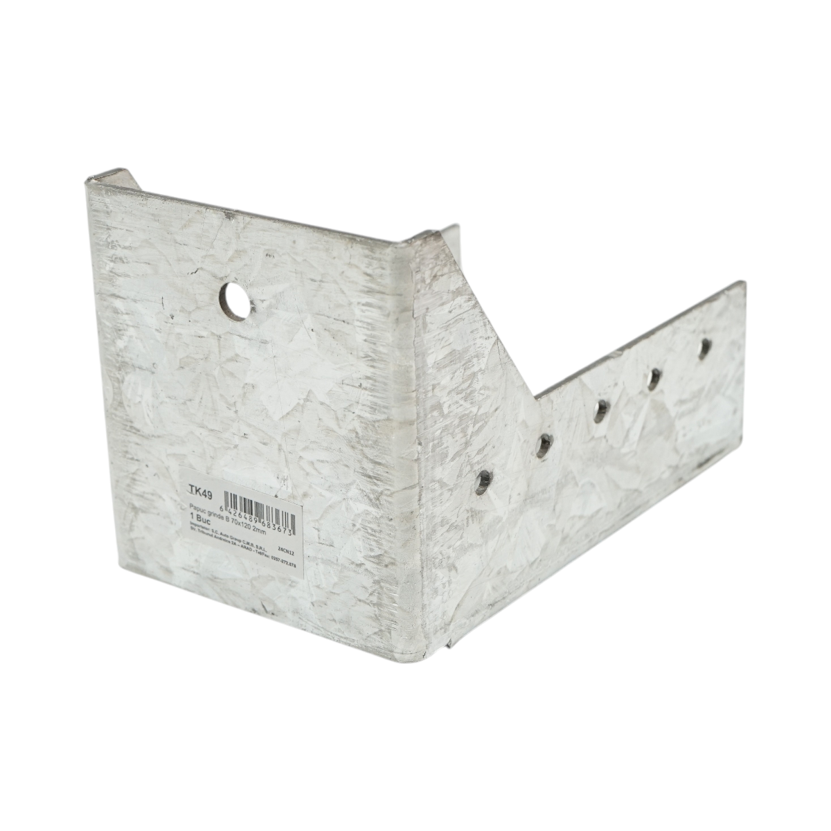 Papuc grinda tip B 70x120mm, grosime 2mm, otel zincat - imagine 3