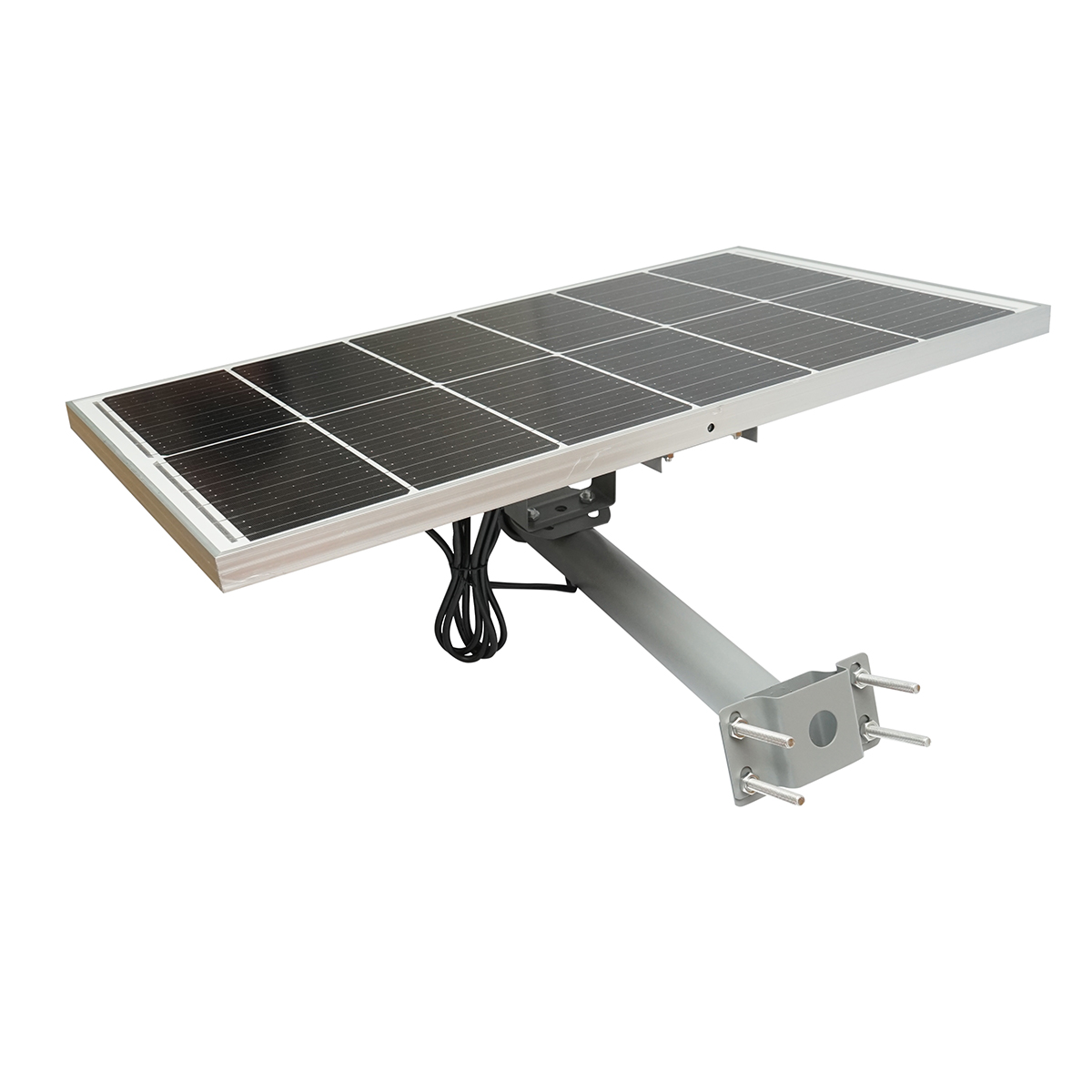 Lampa LED iluminat stradal 2800LM, 6500K cu panou solar 50W, baterie LiFePO4 45Ah, telecomanda, prindere stalp IP65 - imagine 7