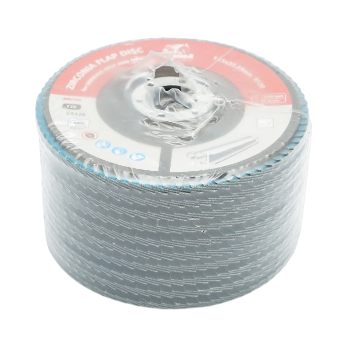 Disc lamelar abraziv cu zirconiu 125x22.23mm T29 R120 pentru slefuire, polizare metal si inox - imagine 3