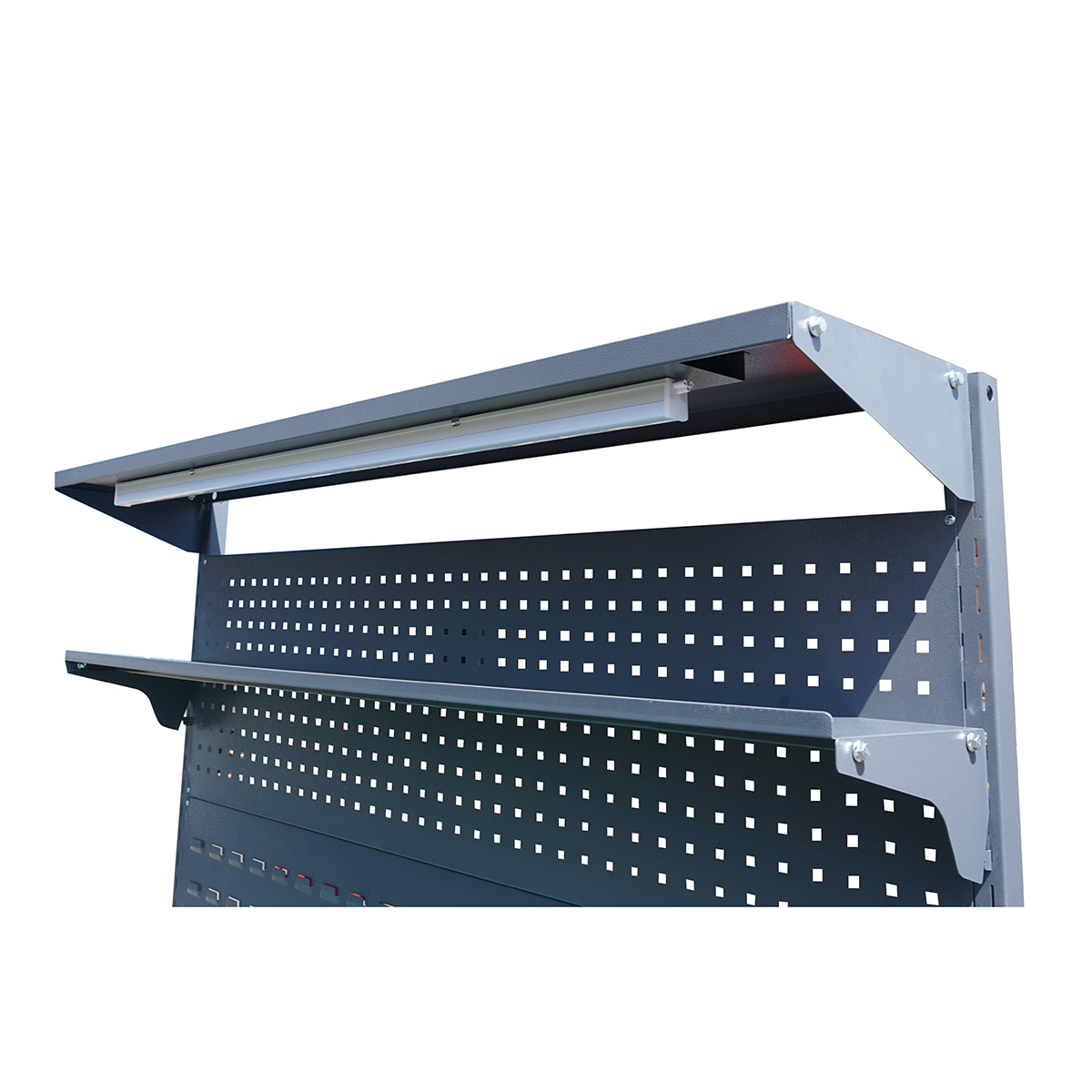 Masa, banc de lucru atelier cu priza 220V, panou perforat si iluminat LED 1500x750x800+1000mm - imagine 6