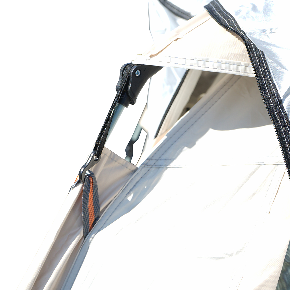 Cort camping 2 persoane pliabil automat pop-up, deschidere 4 parti, plasa anti-insecte, impermeabil 240x240x155cm - imagine 9