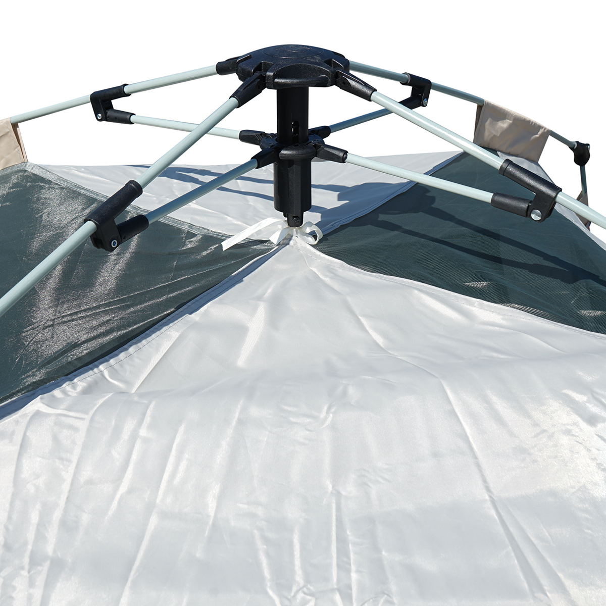 Cort camping 2 persoane pliabil automat pop-up, deschidere 4 parti, plasa anti-insecte, impermeabil 240x240x155cm - imagine 6