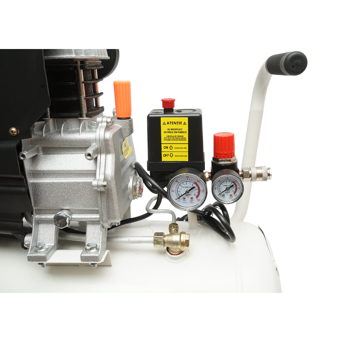 Compresor aer 50L, putere motor 1.9KW/2.5CP, presiune maxima 8 bar, volum aer aspirat 185 L/min Breckner Germany - imagine 6
