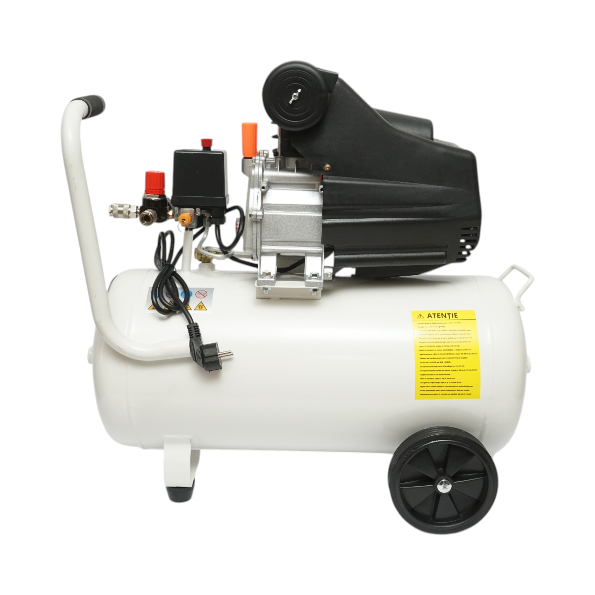 Compresor aer 50L, putere motor 1.9KW/2.5CP, presiune maxima 8 bar, volum aer aspirat 185 L/min Breckner Germany - imagine 3