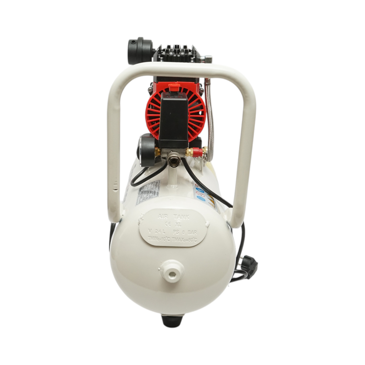 Compresor aer 24L, motor 2 cilindri 1KW/1.3CP, presiune maxima 8 bar, volum aer aspirat 130 L/min Breckner Germany - imagine 5