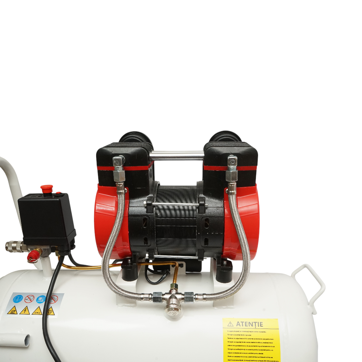 Compresor aer 50L, motor 2 cilindri 1.5KW/2.1CP, presiune maxima 8 bar, volum aer aspirat 155L/min Breckner Germany - imagine 7