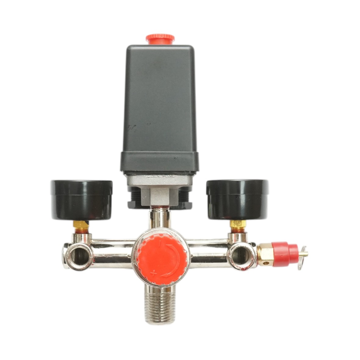 Presostat compresor aer 220V, regulator cu 2 manometre 12 bar - imagine 3