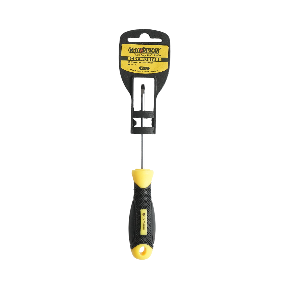 Surubelnita dreapta 3x75mm cu varf magnetic profesionala Cr-V Crownman - imagine 4