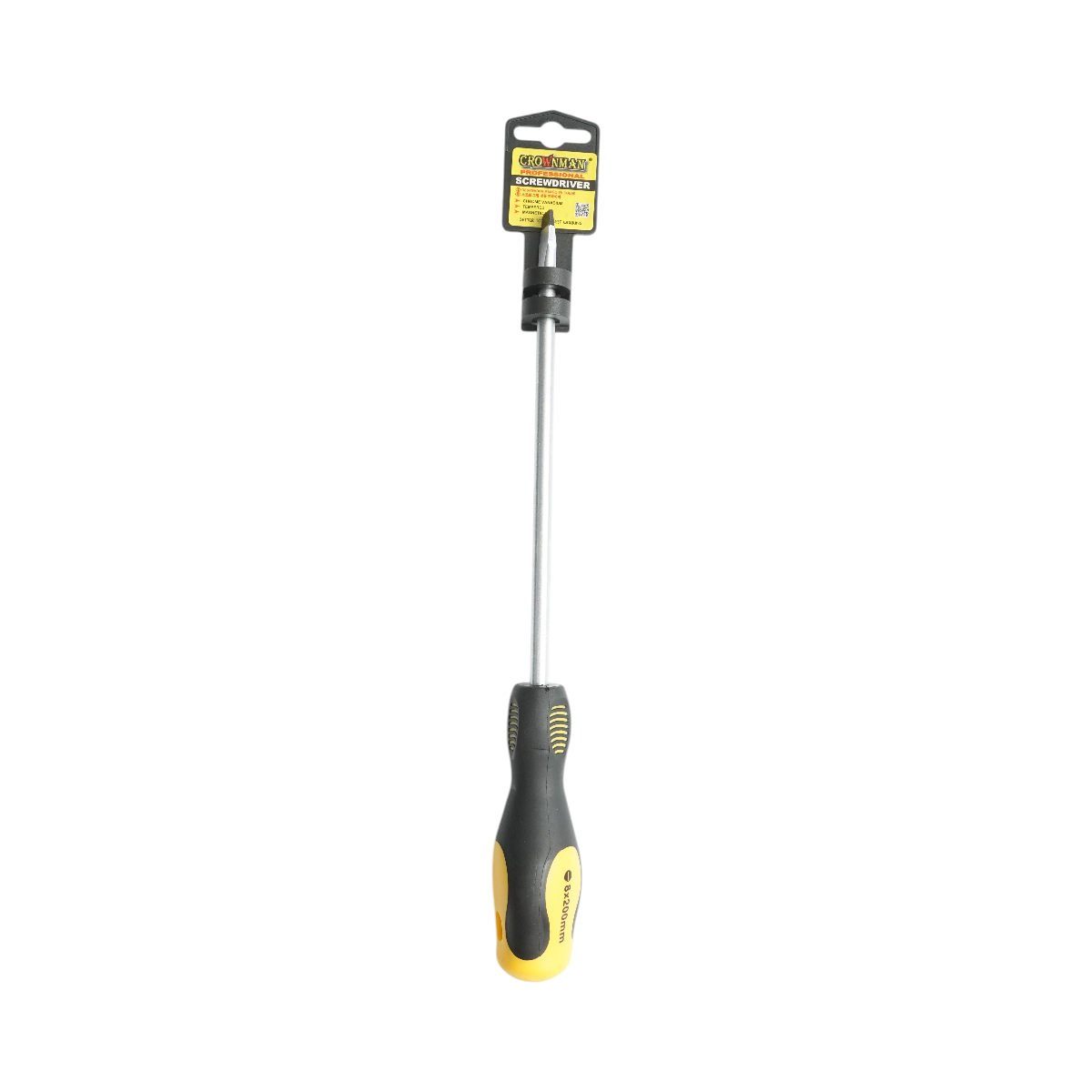Surubelnita dreapta 8x200mm cu varf magnetic profesionala Cr-V Crownman - imagine 4