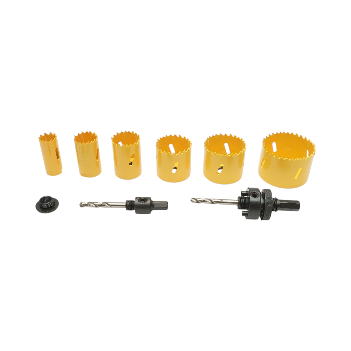 Set carote circulare Bi-Metal 22-64mm pentru lemn, rigips, PVC 9 piese Crownman - imagine 3