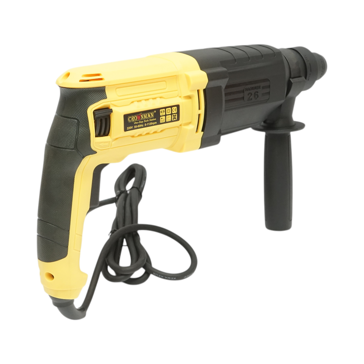 Ciocan rotopercutor 800W, 3 Joule cu mandrina SDS Plus, diametru 26mm, turatie 1120rpm Crownman - imagine 5
