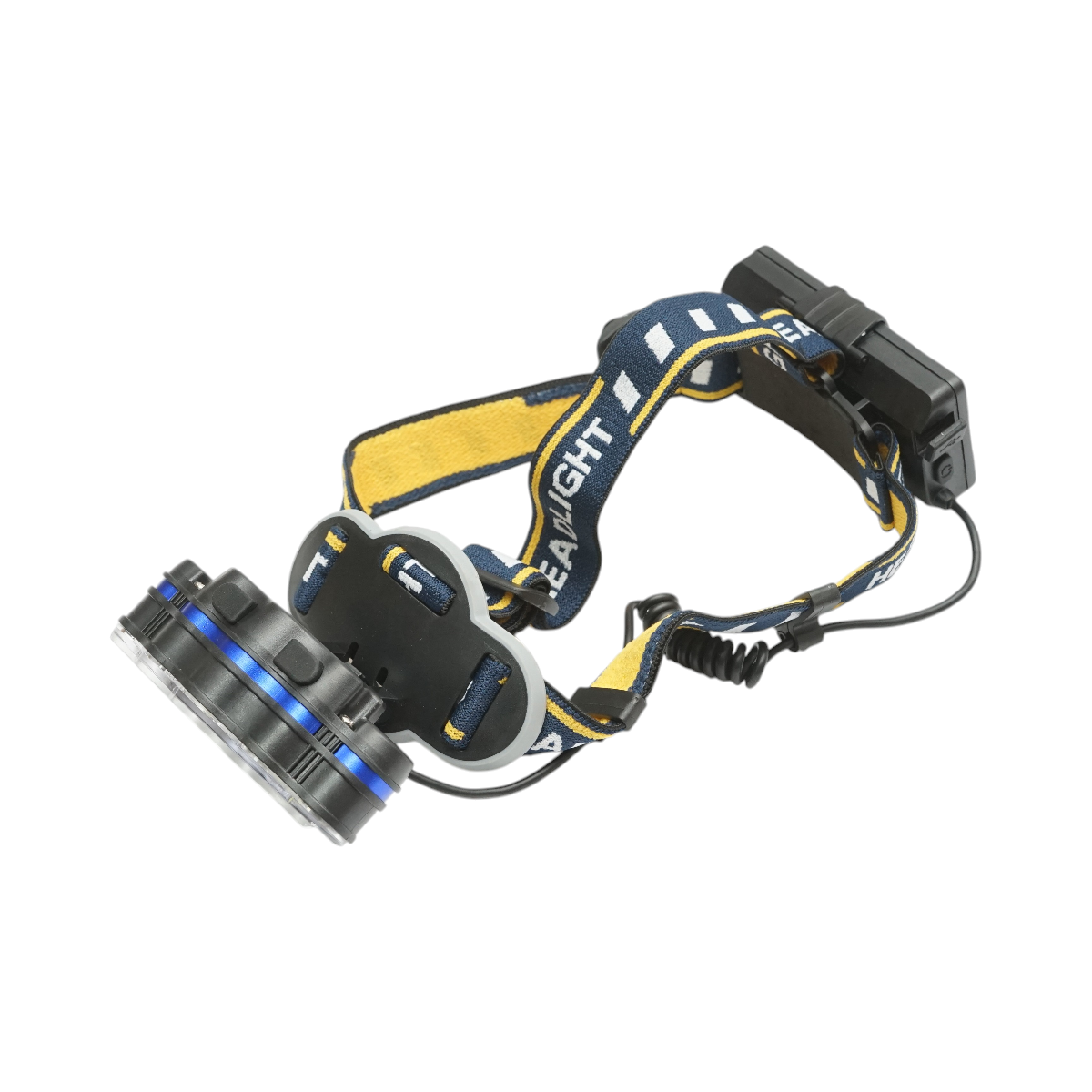 Lanterna frontala de cap cu 8 LED-uri, 3 moduri iluminare, baterie 2200mAh reincarcabila USB Crownman - imagine 5