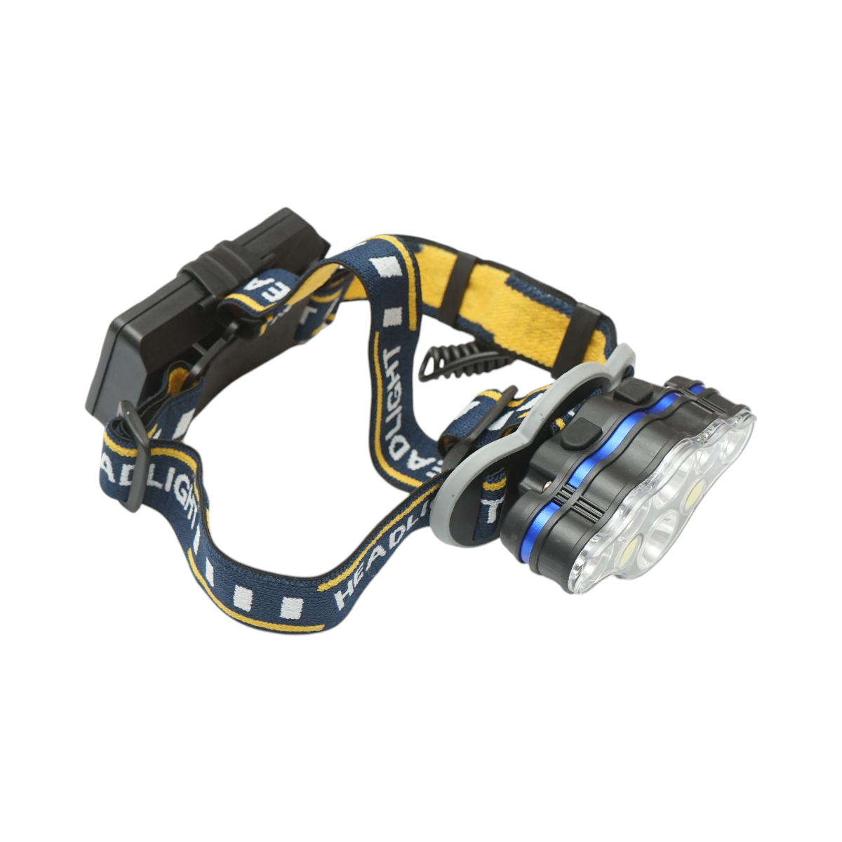 Lanterna frontala de cap cu 8 LED-uri, 3 moduri iluminare, baterie 2200mAh reincarcabila USB Crownman - imagine 4