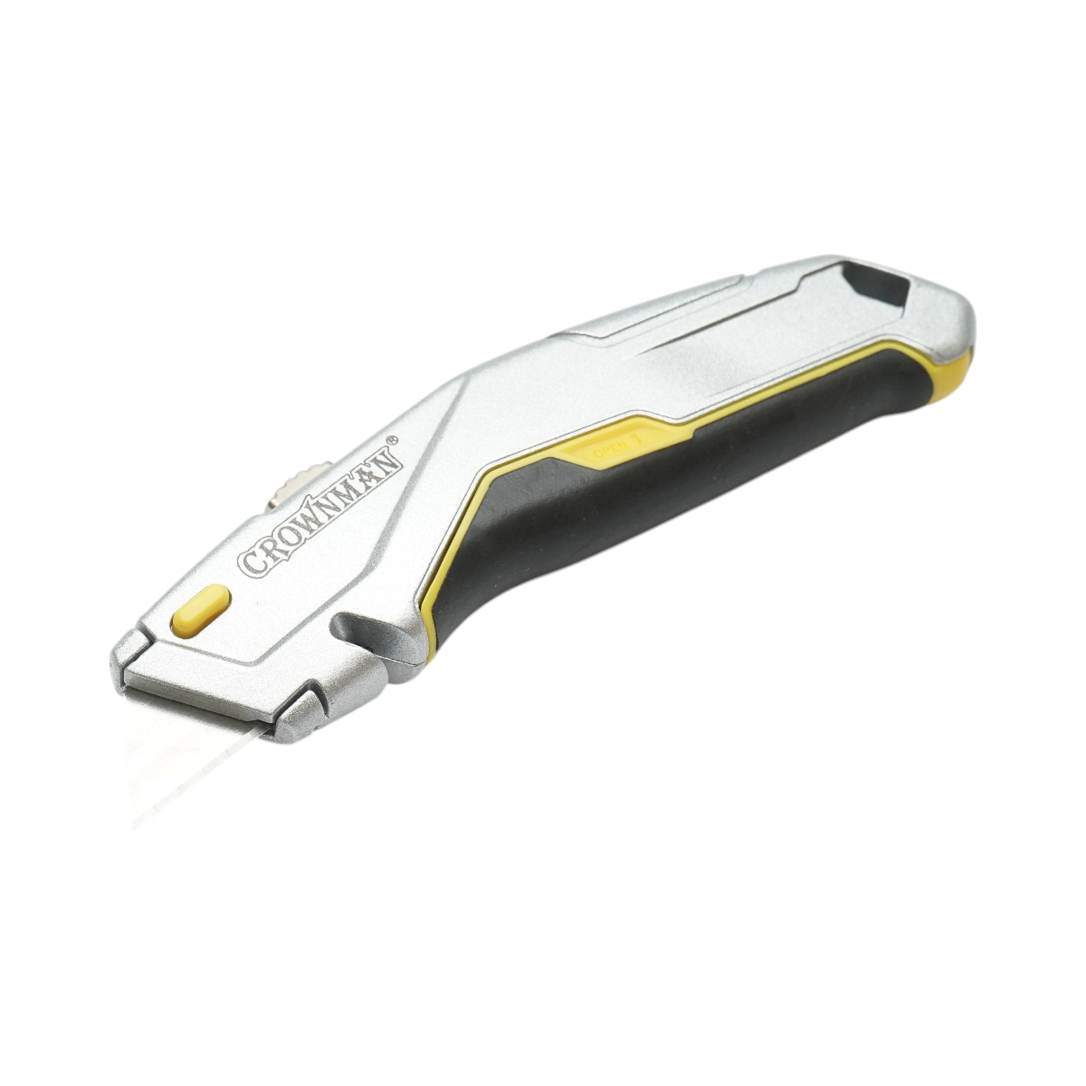 Cutit cutter profesional cu lama otel 19mm SK5 retractabila, corp aluminiu Heavy Duty Crownman - imagine 4