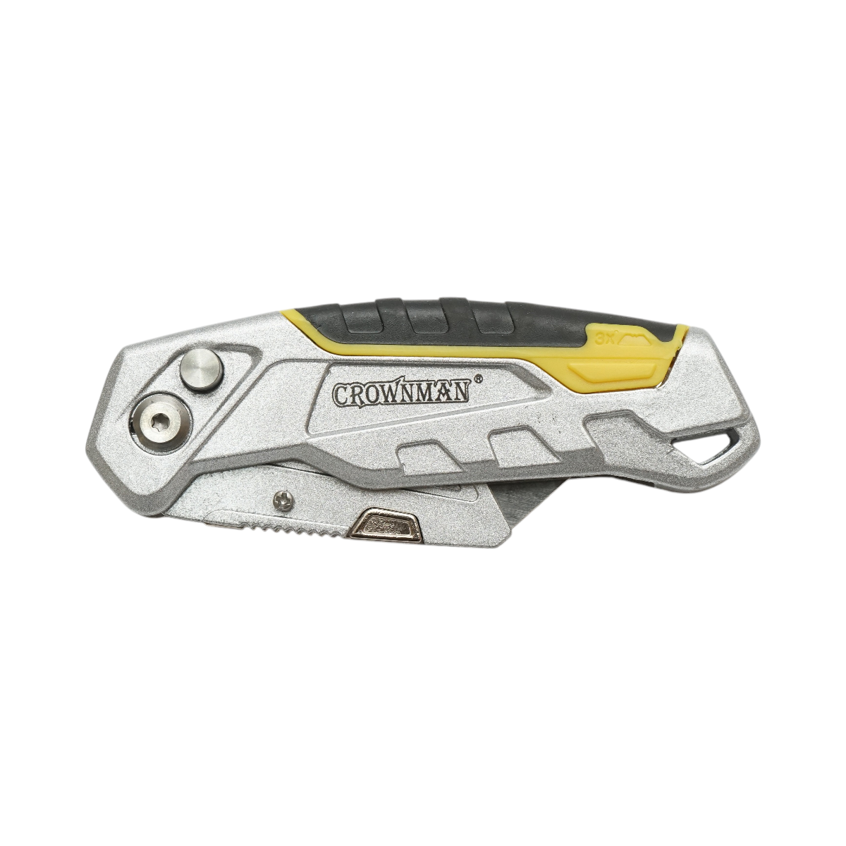 Cutit cutter profesional pliabil cu lama otel 19mm SK5, corp aluminiu Heavy Duty Crownman - imagine 3