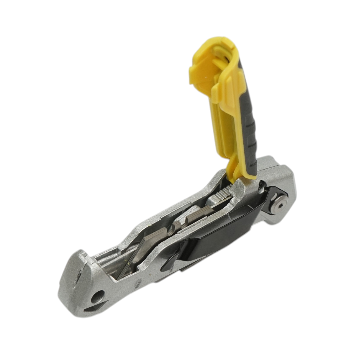 Cutit cutter profesional pliabil cu lama otel 19mm SK5, corp aluminiu Heavy Duty Crownman - imagine 4