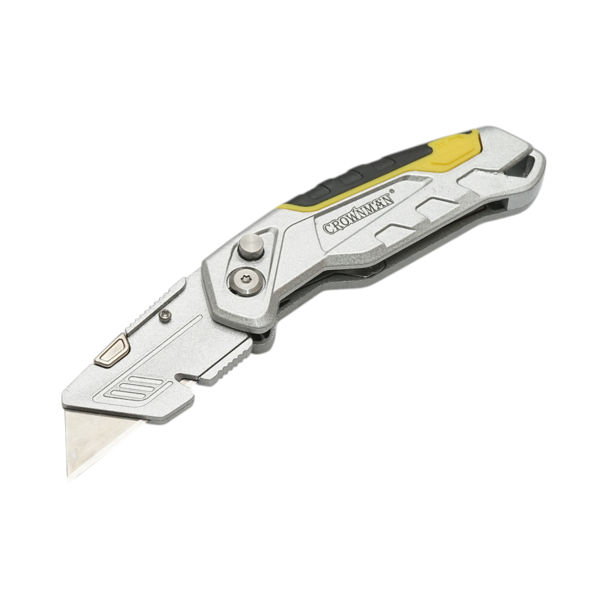 Cutit cutter profesional pliabil cu lama otel 19mm SK5, corp aluminiu Heavy Duty Crownman - imagine 6