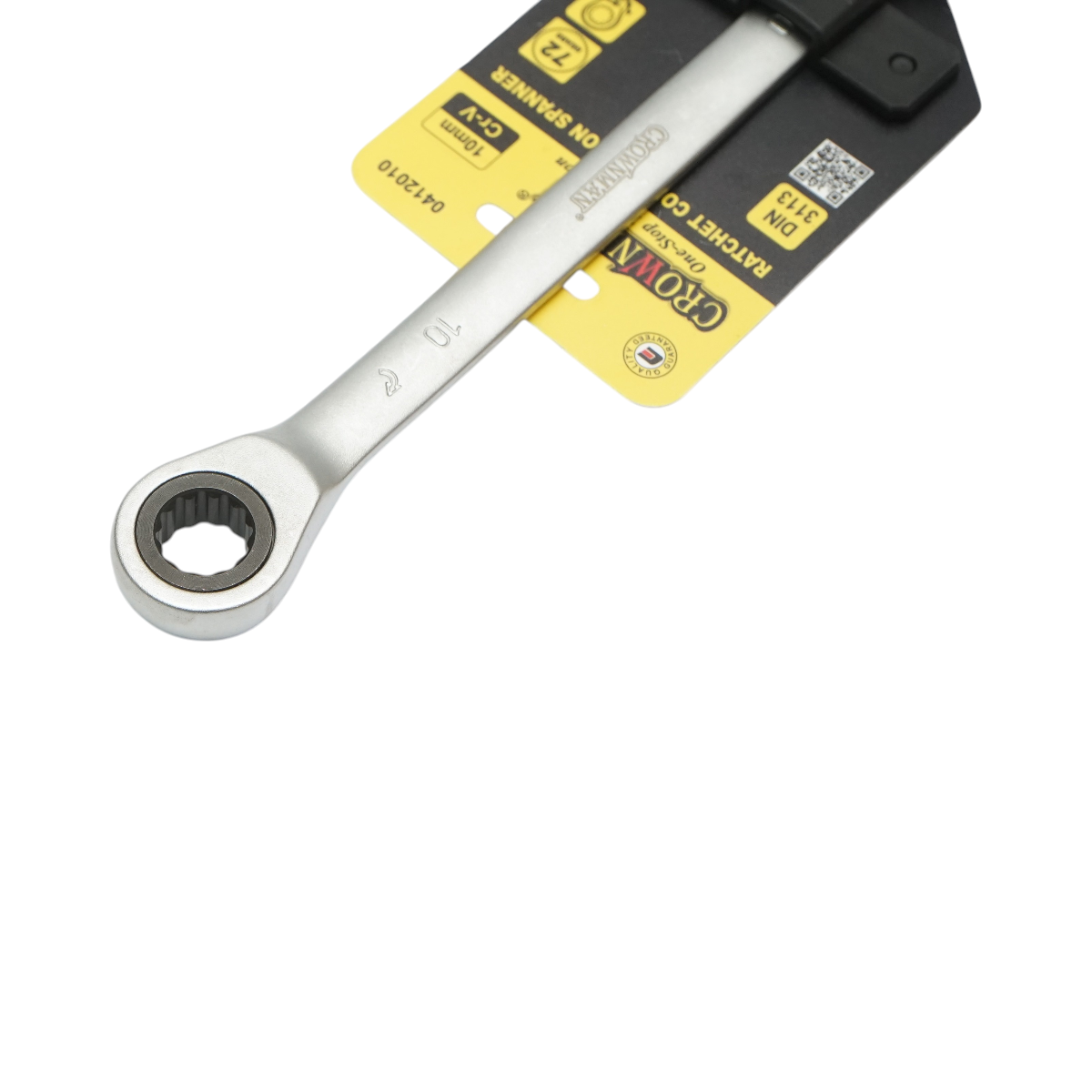 Cheie combinata fixa si inelara cu clichet 10mm Cr-V Crownman - imagine 5