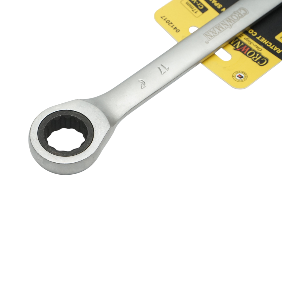 Cheie combinata fixa si inelara cu clichet 17mm Cr-V Crownman - imagine 5