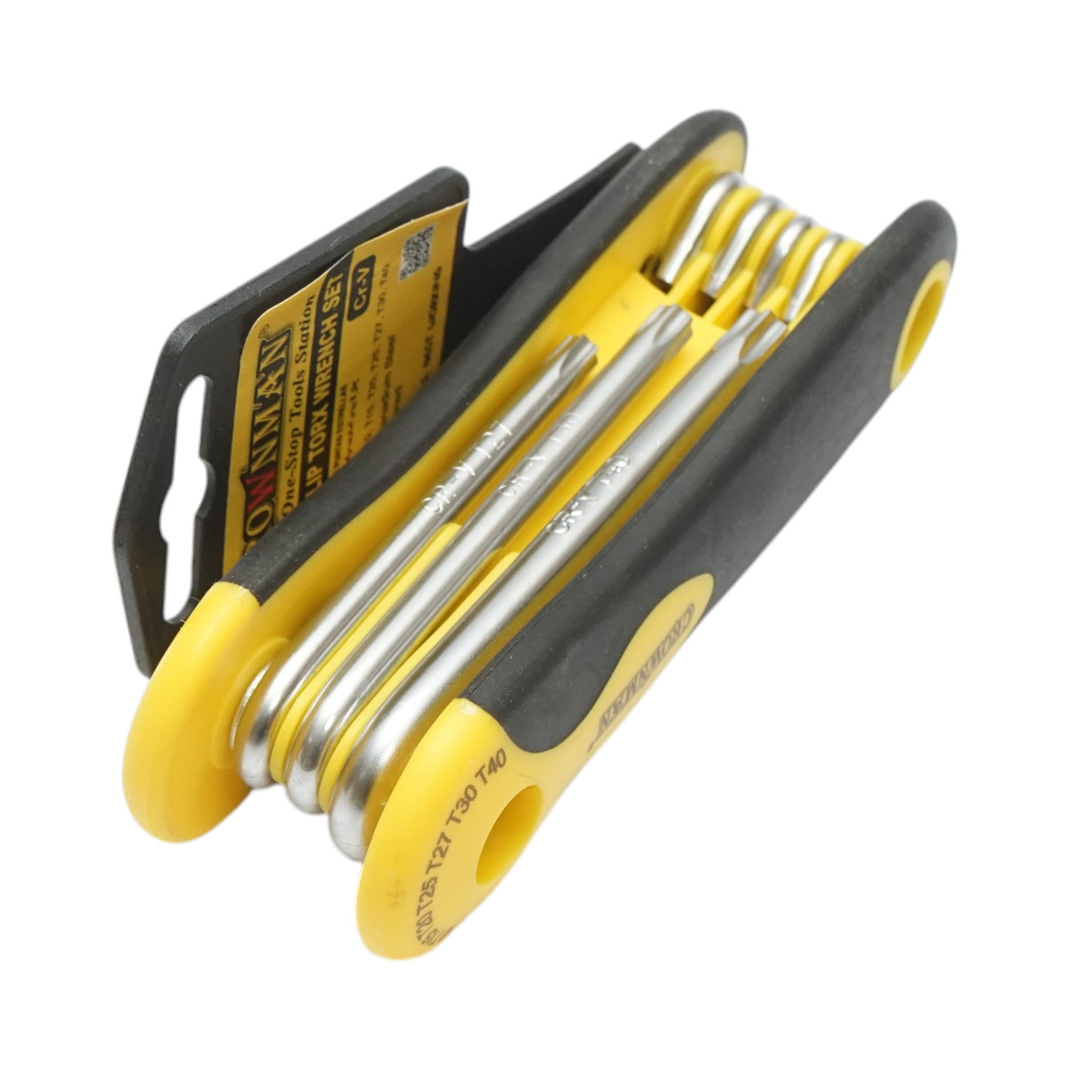 Set 8 chei imbus torx pliabile cu maner tip briceag T9-T40mm Cr-V Crownman - imagine 3