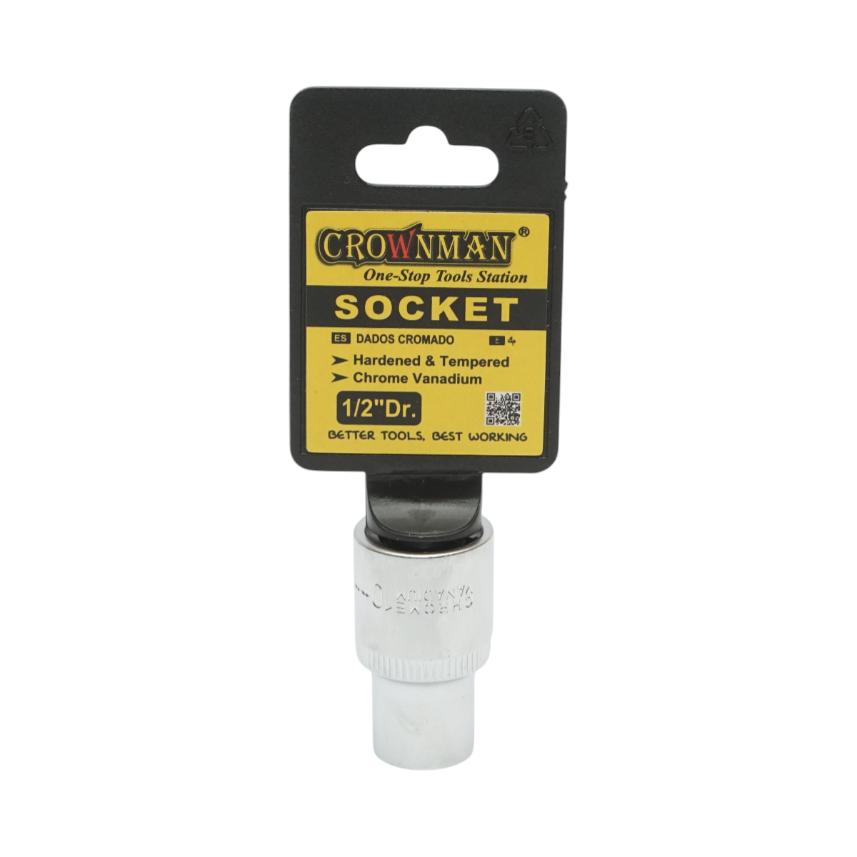 Cheie tubulara 10mm, patrat 1/2 inch Cr-V Crownman